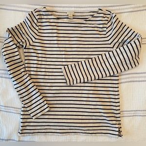 J crew Navy/white striped shirt